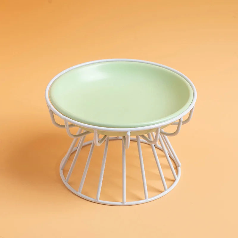 Raised Ceramic Cat Bowl - Snibble Pets