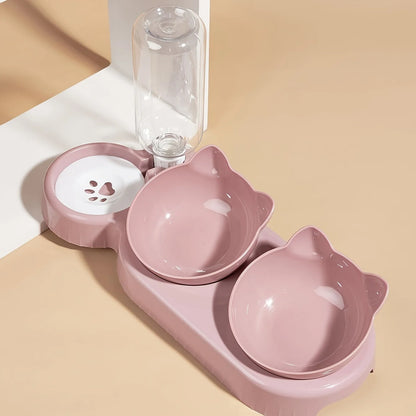 Tilted Cat Bowl Set - Snibble Pets