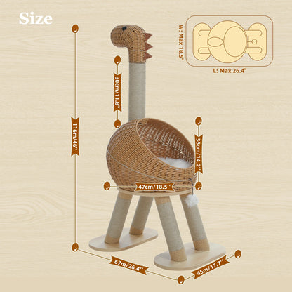 Dinosaur Cat Tree Tower - Snibble Pets