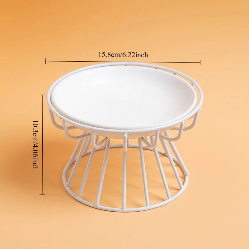 Raised Ceramic Cat Bowl - Snibble Pets