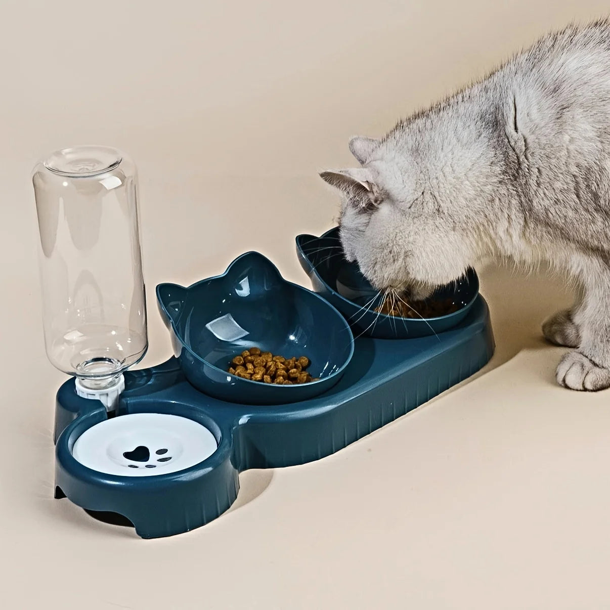 Tilted Cat Bowl Set - Snibble Pets