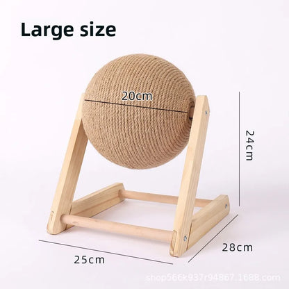 Wooden Rabbit Jute Scratcher - Snibble Pets