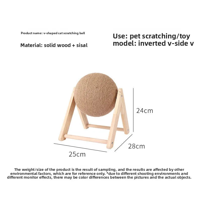 Wooden Rabbit Jute Scratcher - Snibble Pets