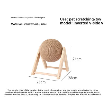 Wooden Rabbit Jute Scratcher - Snibble Pets