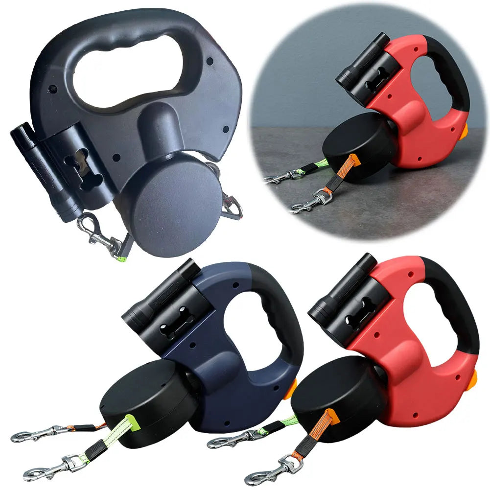 LED Double Dog Leash - Snibble Pets