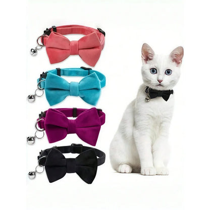 Adjustable Bow Pet Collar - Snibble Pets