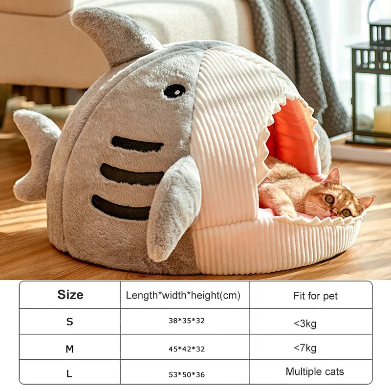 Cozy Enclosed Cat Bed Nest - Snibble Pets