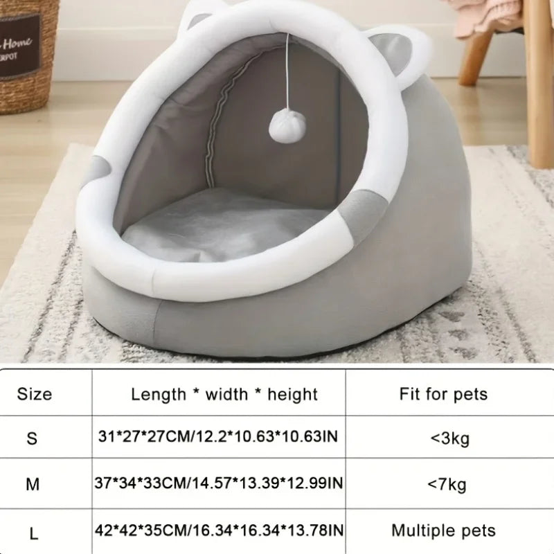 Cartoon Cat House Bed - Snibble Pets