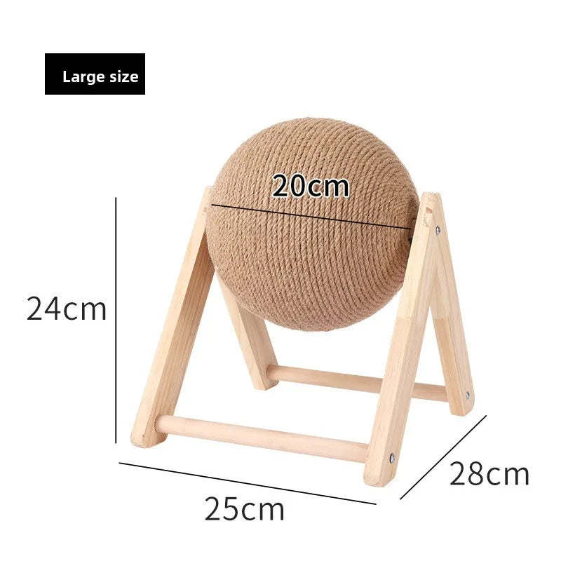 Wooden Rabbit Jute Scratcher - Snibble Pets