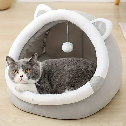 Cartoon Cat House Bed - Snibble Pets
