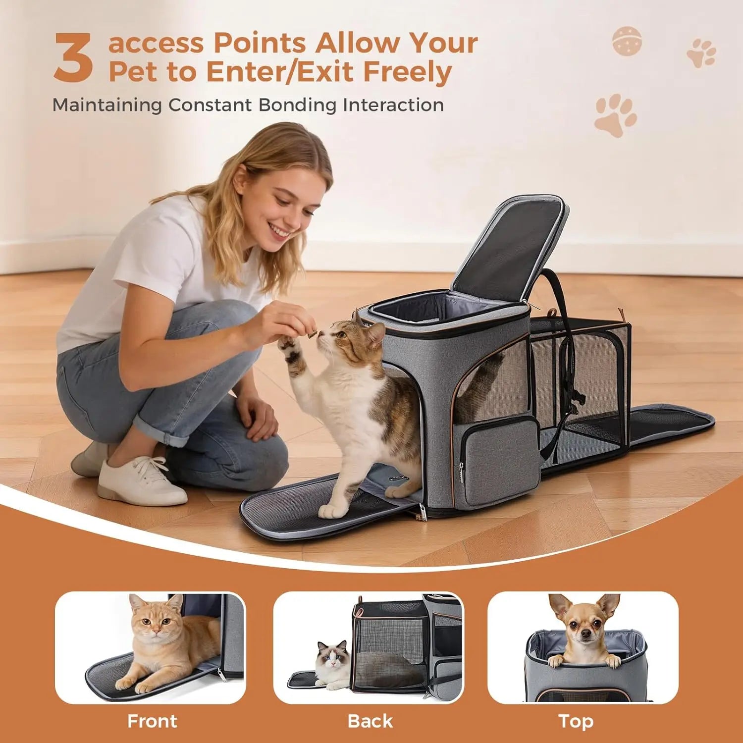 Expandable Pet Backpack Carrier - Snibble Pets