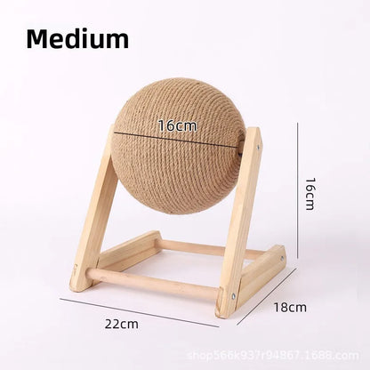 Wooden Rabbit Jute Scratcher - Snibble Pets