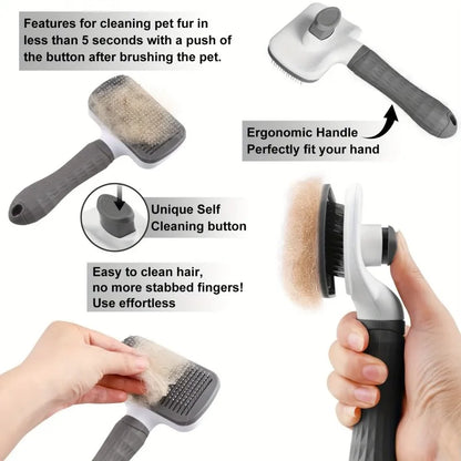Self-Cleaning Grooming Brush - Snibble Pets