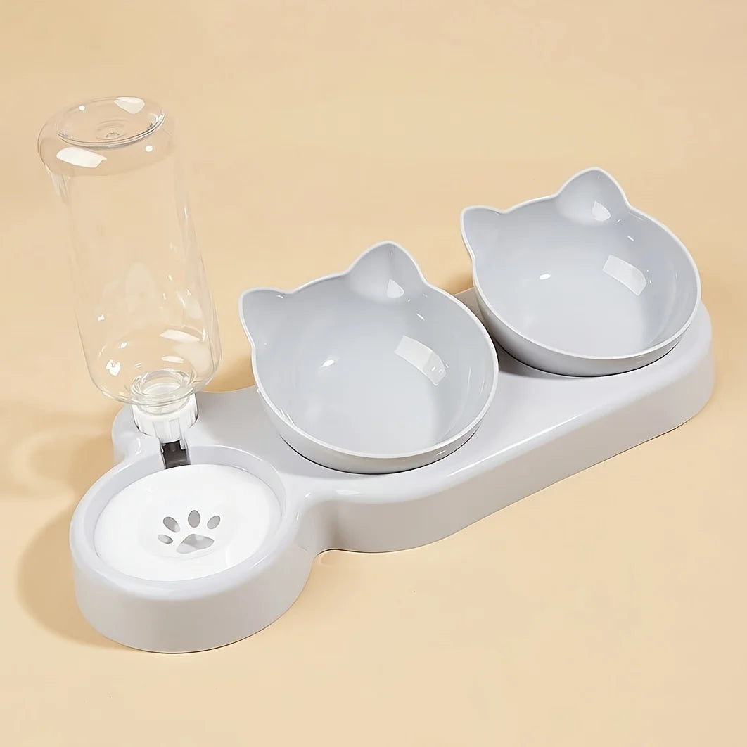 Tilted Cat Bowl Set - Snibble Pets