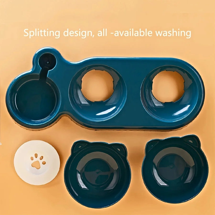 Tilted Cat Bowl Set - Snibble Pets