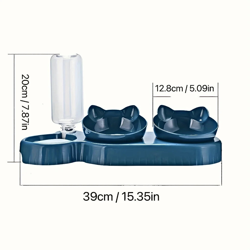 Tilted Cat Bowl Set - Snibble Pets