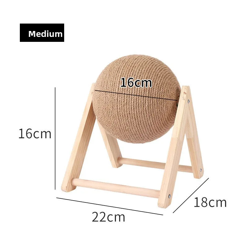 Wooden Rabbit Jute Scratcher - Snibble Pets