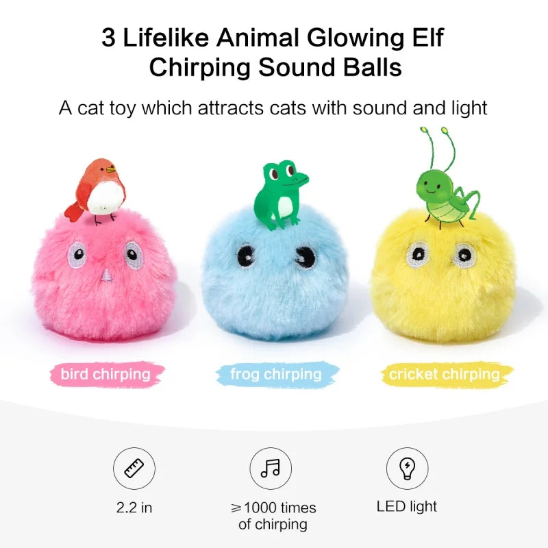 Smart Plush Cat Ball - Snibble Pets