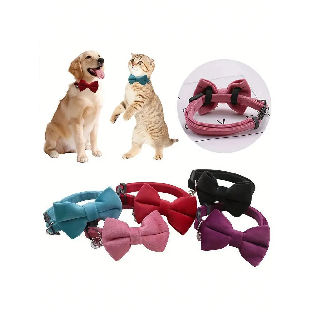 Adjustable Bow Pet Collar - Snibble Pets