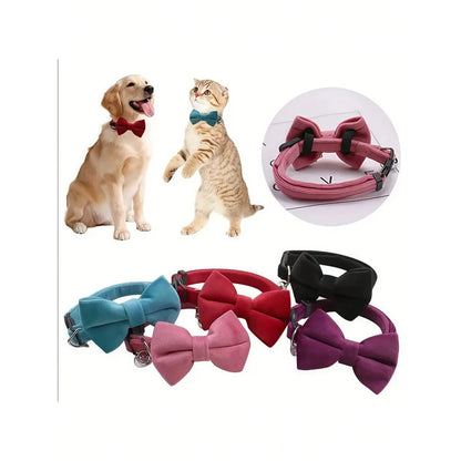 Adjustable Bow Pet Collar - Snibble Pets