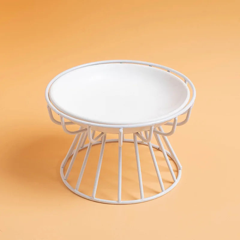 Raised Ceramic Cat Bowl - Snibble Pets