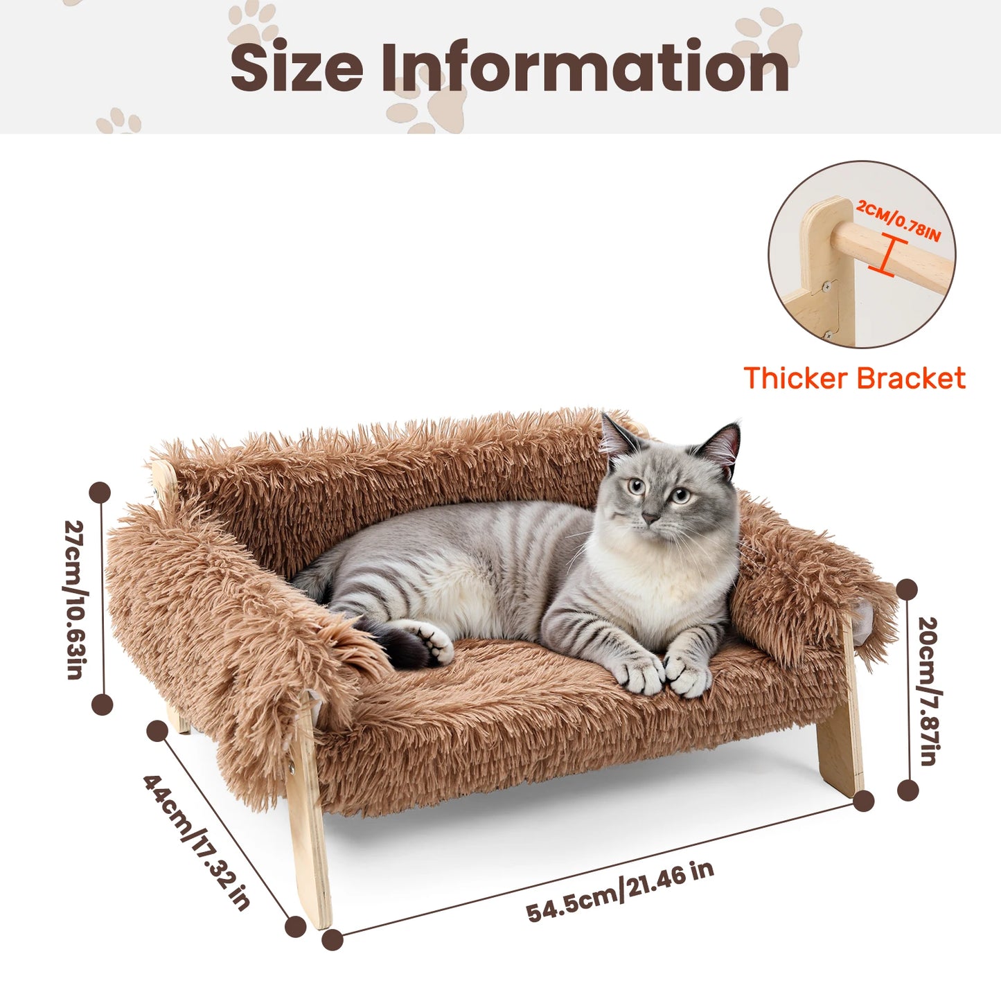 Luxe Plush Cat Sofa Bed - Snibble Pets