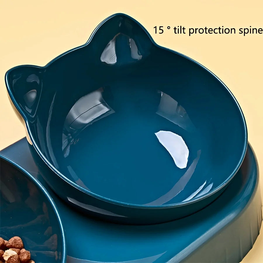 Tilted Cat Bowl Set - Snibble Pets