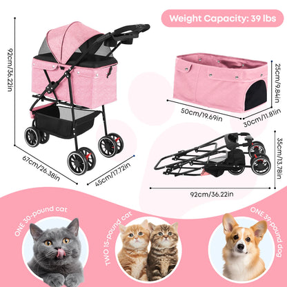 Portable Pet Travel Stroller - Snibble Pets
