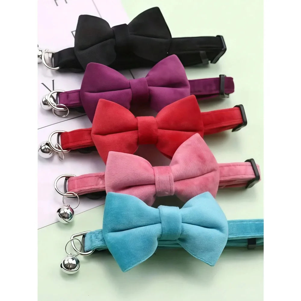 Adjustable Bow Pet Collar - Snibble Pets