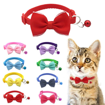Adjustable Bow Pet Collar - Snibble Pets